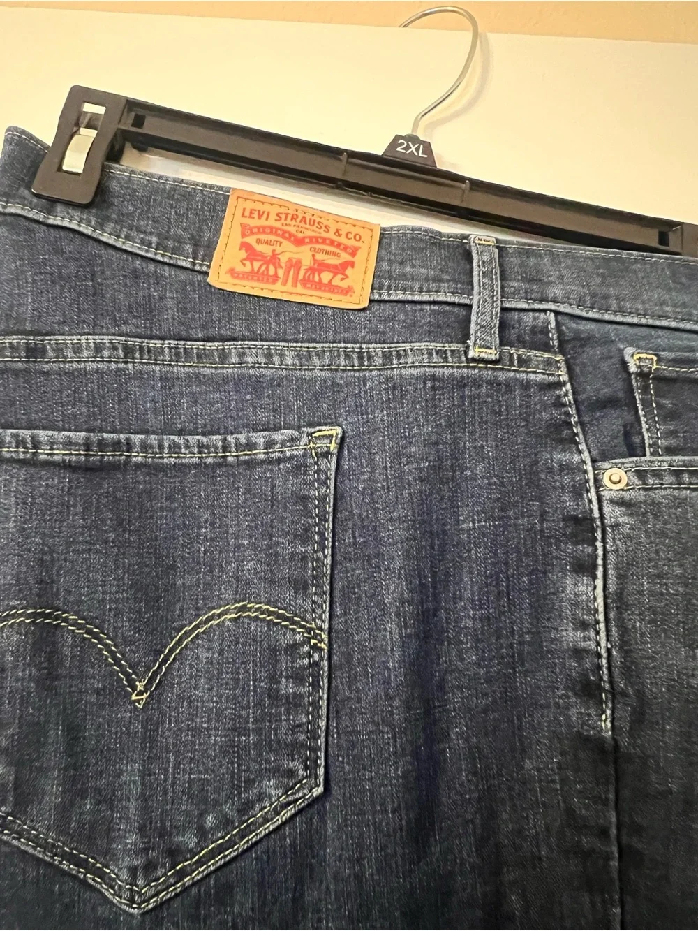 Levi's Dark Blue Ripped Skinny Jeans